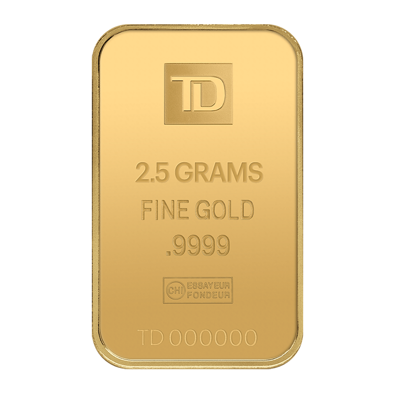 Image pour Lingot d’or TD de 2,5 g à partir de Métaux précieux TD